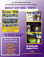 The deadline is approaching for shout out ads!